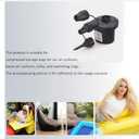 Portable Electric Air Pump, Quick-Fill Inflator, Dual AC/DC Power, Multiple Nozzles, Black