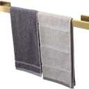 TocTen Bath Towel Rack - Square Base Thicken SUS304 Stainless Steel Towel Bar for Bathroom, Bathroom Bar Accessories Towel Rod Heavy Duty Wall Mounted Towel Holder (Brushed Gold, 20 Inch)