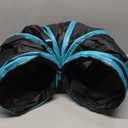 Sheldamy Cat Tunnel, S-2-Way Cat Tunnels for Indoor Cats, Collapsible Cat Play Tunnel, Interactive Toy Maze Cat House with 1 Play Ball for Cats, Puppy, Kitty, Kitten, Rabbit (Blue & Black)