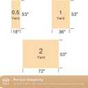 0.5 Yard Natural 55% Linen 45% Rayon Fabric by The Yard, 5.6 oz