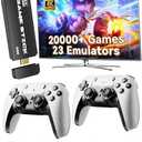 2025 Retro Gaming Console Pro 4K HDMI with 20,000+ Built-in Classic Video Games, Retro Game Stick with 23 Emulators Plug & Play TV Video Gaming Stick with 64GB Memory (Transparent Black)