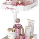 Tension Pole Shower Caddy Organizer with 4 Tier L-Shaped Rust Resistant Bathroom Corner Shelves with 34-124 Inch Adjustable No Drilling Quick Install Shower Rack for Bath Essentials (White)