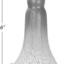 Bieye LS102 Lily Flower Blown Glass Lampshade (White Indigo, Opening I.D. 1.26" x O.D. 1.5")