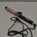 Curling Iron Wand Ceramic Barrel Hair Curler with Clamp, Adjustable Temperature, Dual Voltage Travel (1 inch)