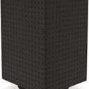 Azar Displays 701414-BLK Rotating Stand, Peg Display Carousel, Four Sided Rack for Jewelry, Accessories, or Crafts, Revolving Displays for Retail, Pegboard Organizer, Black, 14"x14"x20"