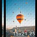 JCJMY 15x21.25 Puzzles Frame Set of 2 Black, Wall Hanging 15 x 21.25 Picture Frame for 15 by 21.25 Poster Photo Canvas Picture Puzzles with Shatter Resistant Plexiglass