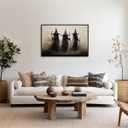 Vintage Halloween Three Witches Posters Witchy Canvas Prints Dark Academia Wall Art Goth Decor Rustic Witch Poster Horror Spooky Moody Aesthetic for Living Room Bedroom Home 8x12inch black framed (8L" x 12W")