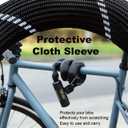 Via Velo 7mm Square 4-Sided Chain Bike Lock, 2.96ft Length, 4 Keys, Sold Secure Bronze, Black, Chain Bike Lock