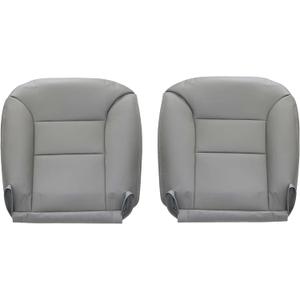Priprilod Gray #132 Leather Driver&Passenger Side Bottom Replacement Seat Cover Compatible with Chevy/GMC Suburban Tahoe Yukon Silverado/Sierra1500 2500 3500 1995 1996 1997 1998 1999