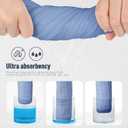 Yoofoss Muslin Burp Cloths for Baby 10 Pack 100% Cotton Baby Washcloths for Boys Girls Large 20''X10'' Super Soft and Absorbent Progressive Blue