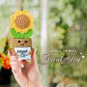 3 x Retirement Gift for Woman  Handmade Mini Sunflower Crochet with Retired 2025 Not My Problem Anymore Card  Cute Funny Retirement Decoration for Women, Teachers, Coworkers, Nurses