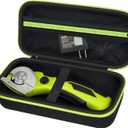 Case Compatible with WORX WX082L/ WX081L ZipSnip/for SnapFresh Cordless Electric Scissors, Cutting Tools Storage Organizer, Fabric Cutter Holder Bag with Accessories Pocket -Black+Green Zipper