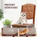 4 Pack Plastic Chair Covers for Dining Room,W18*D17 Inches Clear PVC Kitchen Chair Seat Protectors (4, W18 * D17 * H6 inches)