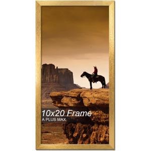 A PLUS MAX 10x20 Picture Frame Gold Light Weight Wall Mount
