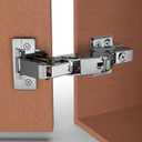 Chibery 2 Pack 165 Degree Frameless Lazy Susan Hinge, Clip ON Plate for Easy Installation, Soft Close Multi-Pivot Concealed Hardware for Corner Kitchen Cabinet, Cupboard Folded, Folden Door, Closets