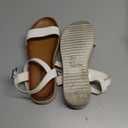 DREAM PAIRS Womens Open Toe Ankle Strap Espadrille Casual Flatform Platform Wedge Sandals (7.5, White/Pu)