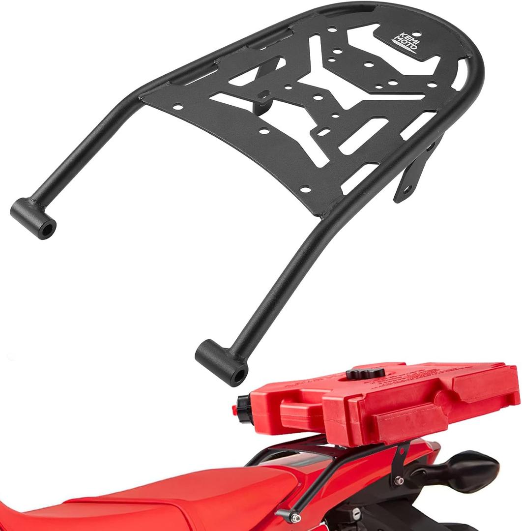KEMIMOTO Rear Rack Compatible with CRF300L 2026 2025 2024 2023 2022 2021 CRF300L Rally (ABS) 2021-2025 Luggage Storage Rack Carrier Rear Tail Cargo Enduro Luggage Rack