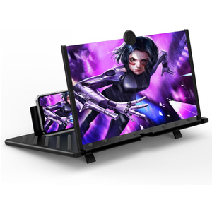 20" Screen Magnifier – 3D HD Cell Phone Magnifying Screen Enlarger Projector for Movies Videos and Gaming – Foldable Phone Stand Holder with Screen Amplifier Compatible with All Smartphones