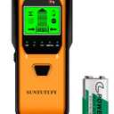 Stud Finder Wall Scanner - 5 in 1 Electronic Stud Detector with Upgraded Smart Sensor, Audio Alarm and HD LCD Display for the Center and Edge of Wood, AC Wire, Metal and Studs Detection (Amber)