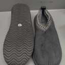 SMajong Women's Fuzzy Slippers Cozy Memory Foam House Shoes Winter Warm Loafer Slippers Indoor, Grey 39