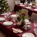 sancua Tablecloths for 6 Foot Rectangle Tables, 8 Pack - Washable Polyester Fabric Table Cloth for Chirstmas Party, Birthday, Banquet Reception, 54x108 Inch Burgundy