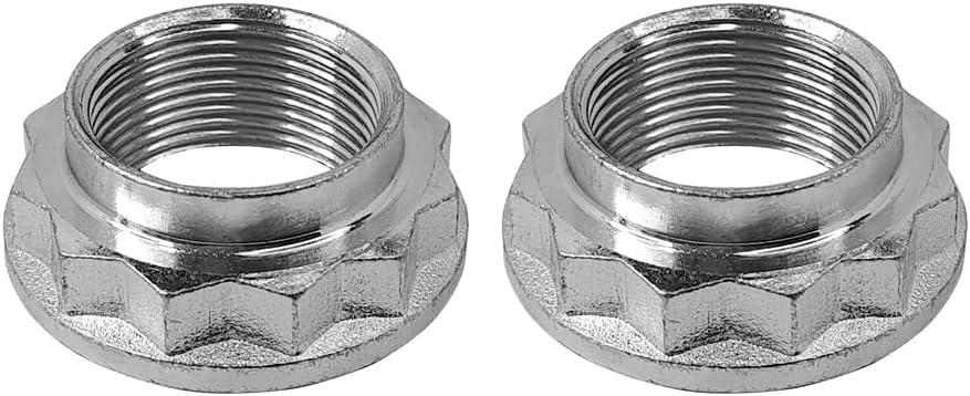 2PCS Axle Nut Shaft Spindle Nuts Compatible with BMW 135I 325XI 328I 330I 335I 528I 550I 740I 740LI M Series X Series Z3 Z4 Z8 Range Rover RUH100030