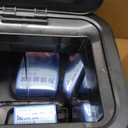 FRESHLIX Kitchen Can Automatic Touchless with 360 Motion Sensor & Silent Close Lid 6 Gallon Stainless Steel Auto-Adsorption Smart Bathroom Garbage Cans with Pre-Cut Drawstring Bags (Black)