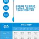 OCEANBROAD Kayak Paddle 86in/218cm, 90.5in/230cm, 95in/241cm Alloy Shaft Kayaking Boating Canoeing Oar with Paddle Leash