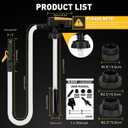 Battery-Powered Fuel Transfer Pump - 3.2 GPM No Spill Portable Gas Can siphon Pump with 3 Adapters, Extra Long Hose, Yellow Fuel Pump for Oil, Diesel, Gasoline (Batteries Not Included)