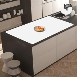 2MM Extra Thick Silicone Mats for Kitchen Counter, 35.4"x23.6" Kitchen Island Largest Heat-Resistant Baking Mat, Thicker Non-Slip Desk Protect Mat, Multipurpose Countertop Protector, Semitransparent