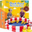 Duck Pond Matching Carnival Game, Outdoor Games for Kids Birthday Party Field Day Fun Activities for Kids 4-8, 3-5 - Outdoor Water Toys and Games for Backyard, Memory Game, Easter Gift Summer Toy