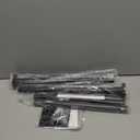 Matte Black Shower Curtain Rod,1 Inch Diameter Stainless Steel Adjustable Spring Tension Rods 32 to 80",with Holders,Anti-Slip,Curtain Rods No Drilling(1 Pack)