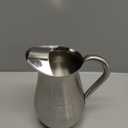 Service Ideas WPB2BS Water and Cold Beverage Pitcher with Built-in Ice Guard, Bell Shaped, 2 Liter (66.6 ounces), Dishwasher Safe, Brushed Stainless Steel