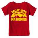 Rollin' with Ma'homies Skyline Kids T-Shirt (Red T-Shirt, YM), Size M