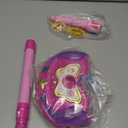 KonHaovF Kids Karaoke Machine with Lights,Microphone with Adjustable Stand Singing Karaoke Machine for Girls Boys (Pink)