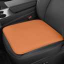 Car Seat Cushion – Breathable Nappa-Style Microfiber Leather & Premium Memory Foam, Non-Slip Seat Pad for Car/SUV/Truck/Office Chair,Lower Back & Hip Support (Cognac-Colored)