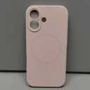 Miracase Magnetic for iPhone 17 Case, Compatible with MagSafe, Integrated Silicone Camera Control Cover, 3.0mm Thicken Shockproof Drop Protection Phone Case for 17,Sand Pink