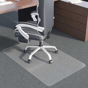Office Chair Mat for Carpet, 30" x 48" Clear Desk Chair Mat for Low Pile Carpeted Floors- Easy Glide Plastic Floor Mat for Office Chair on Carpet (48" x 30")