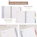 Rileys Academic Planner 2025-2026, Daily, Weekly & Monthly Planner, July 2025 - June 2026, Student Notes Pages, Twin-Wire Binding, Weekly Agenda for School & Work (8 x 6-Inches, Blue, Classic)