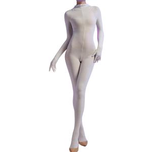 Body Stockings for Women Long Sleeve Full Body Bodysuit Includes Five Finger Glove Bodystocking Velvet 120D