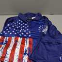Mainfini Men's Long Sleeve 1776 Golf Shirt USA Flag Graphic Button Polo Shirt, XL 
