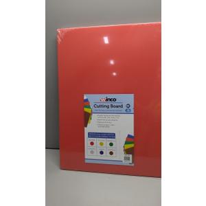 Winco Cutting Board, Medium, Red