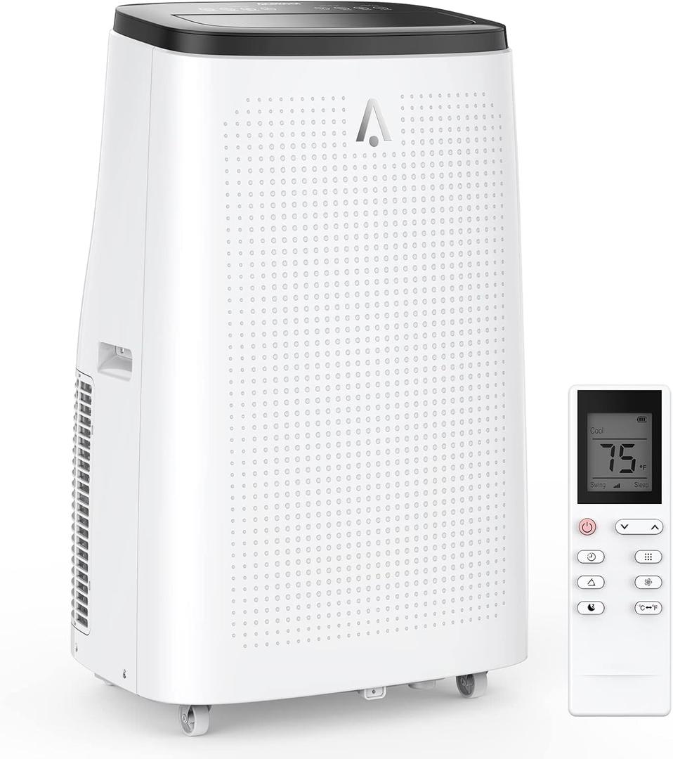 Air Conditioner, 14,000 BTU Portable Air Conditioner, 3-In-1 Cooling, Dehumidifier & Fan for Rooms Up to 700 Sq. Ft. Low Noise, Remote Control, Sleep Mode, Auto Swing & 24H Timer
