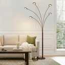 Brightech Orion Arc Floor Lamp for Living Room, Tree Floor Lamp with 5 Adjustable Arms, Multi-Head Standing Lamp with Flexible Rotating LED Lights for Bedroom, Dorm - Bright Hanging Lighting - Bronze