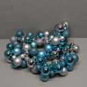 6 Feet Christmas Garland Balls Decorations Outdoor Indoor Home Party Xmas Tree Decors Decorative Wreath Ball Ornaments Bright Blue Silver