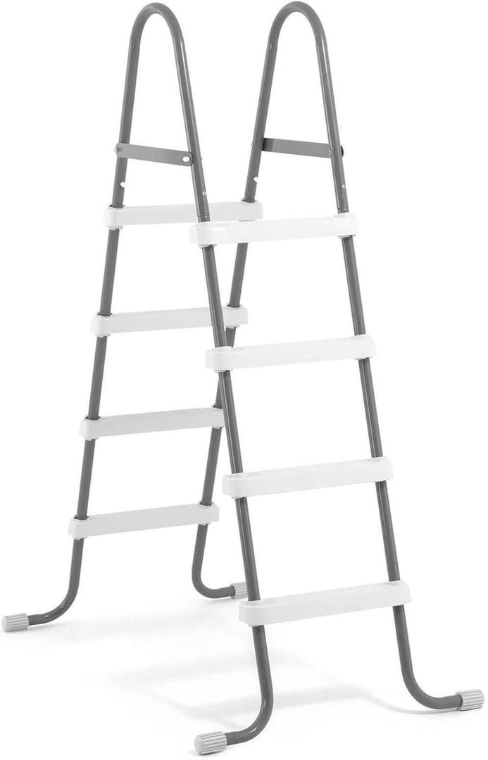 Intex Steel Frame Above Ground Swimming Pool Entry/Exit Ladder for 48" High Wall Pools, 300 Pound Capacity, Accessory Only, Pool Not Included