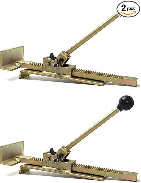 QWORK Hardwood Flooring Jack, 2 Pack Flooring Jack and Positioning Tool for Straighten and Installing Hardwood Floors, Easy Ratcheting Mechanism