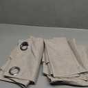 YoungsTex Oatmeal Linen 100% Blackout Curtains 63 Inch Length for Bedroom, Thermal Insulated Winter Drapes with Grommet Room Darkening for Living Room Windows, 2 Panels, 52 X 63 Inch