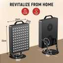 Red Light Therapy for Face and Body, High Power 850nm Near Infrared & 660nm Red Light Panel, 80 LED Lamps, Remote Control with 5 Intensity Levels, 360 Rotating Base