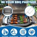 SafBbcue 7644/7582 Cast Iron Cooking Grates & 60040 Grill Burner Tube kits for Weber Q1200 Q100 Q120 Q1000 50060001 386001 86002 516001 Grills, Grids & Grates for Baby Q Gas Grills, 17"